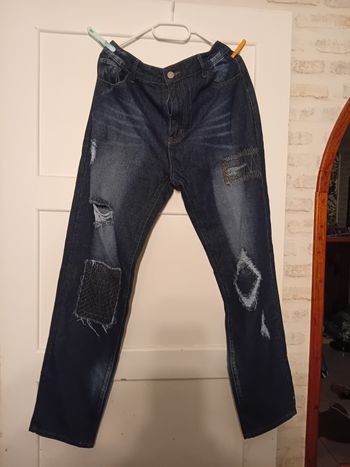 Jean patchwork homme