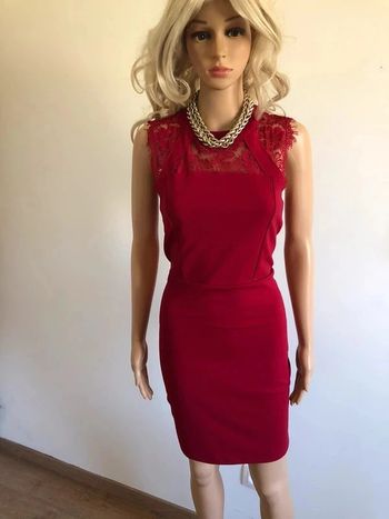 Robe rose fuchsia sans manches avec dentelle Coolcat taille M jamais portée