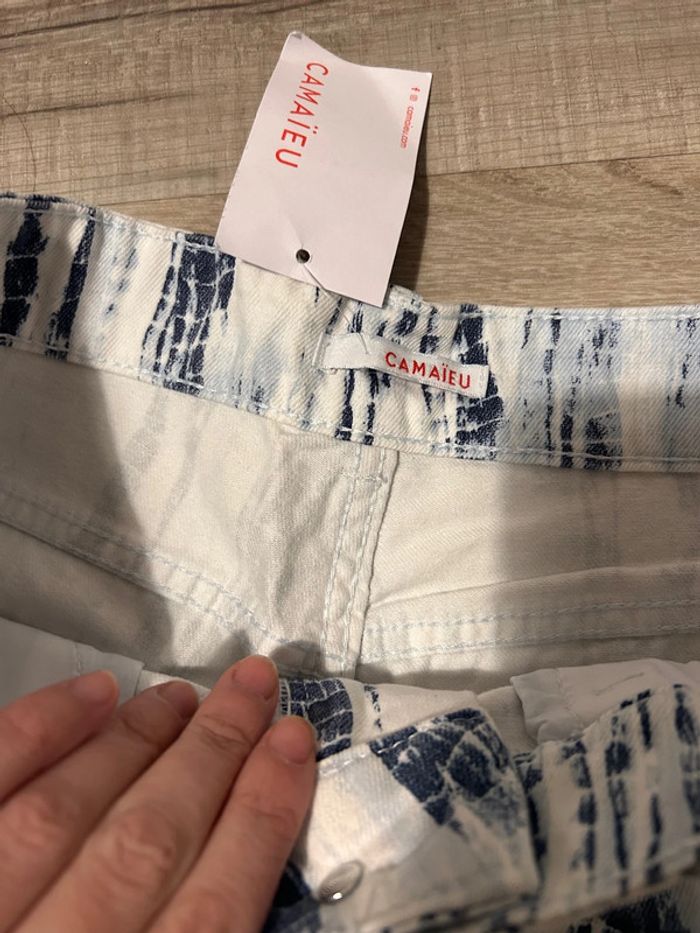 Short en jean , camaïeu , 38 , neuf avec étiquette - photo numéro 3