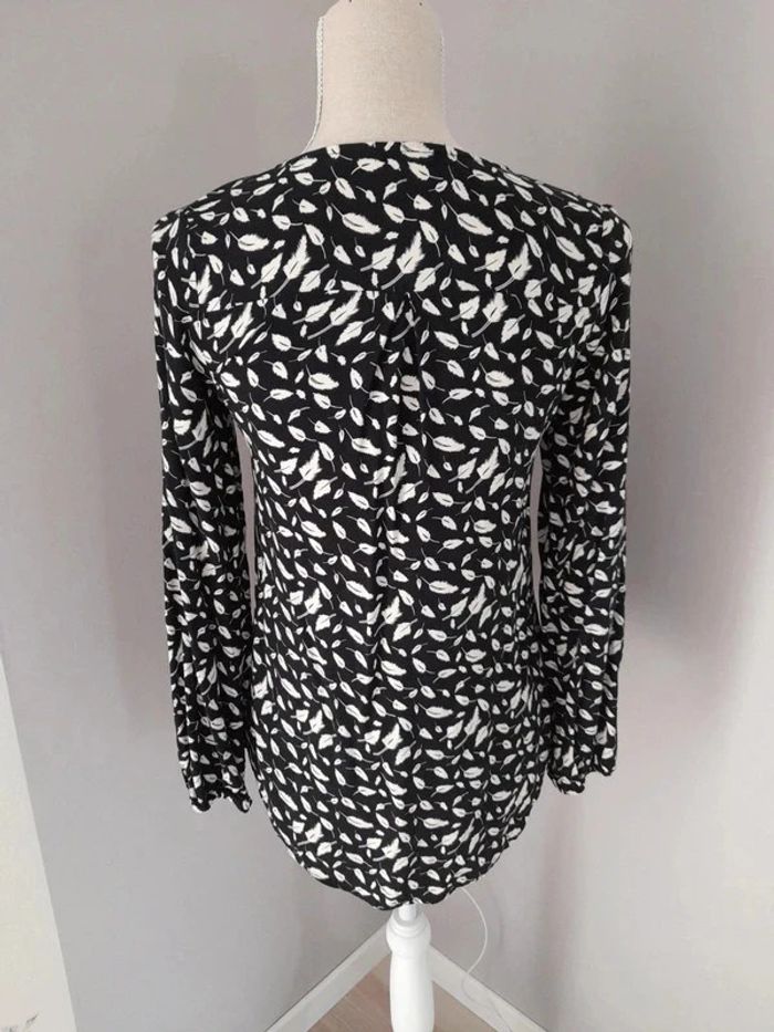 Blouse manches longues noire avec motifs plumes Noémie & Co t. 1 - photo numéro 3