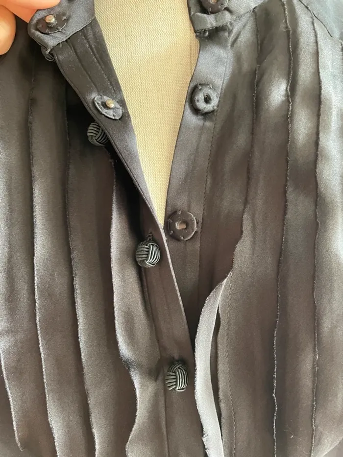 Robe noire boutonnée 3.1 Phillip Lim T36 (US4) coton & soie chic - photo numéro 8