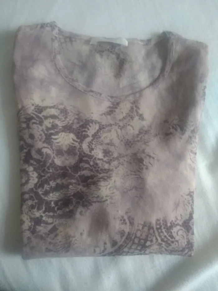 Tee shirt Fluide vieux rose Femme - photo numéro 4