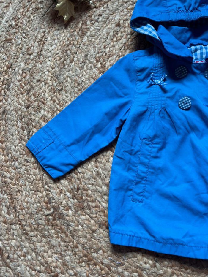 🌺Trench bleu avec capuche fille Taille 9mois/74cm🌺 - photo numéro 4