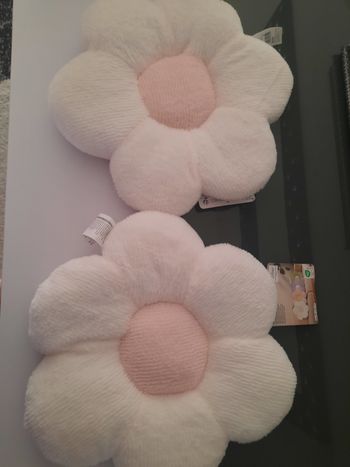 2 coussins fleurs neuf