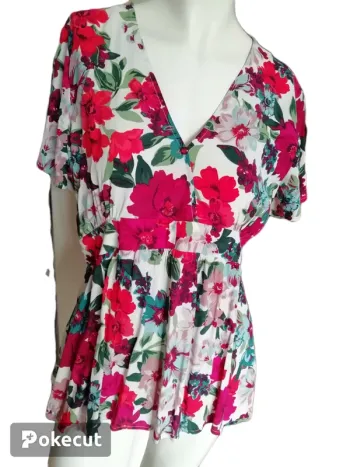 Blouse top chemisier chemise fleurs flower printemps été