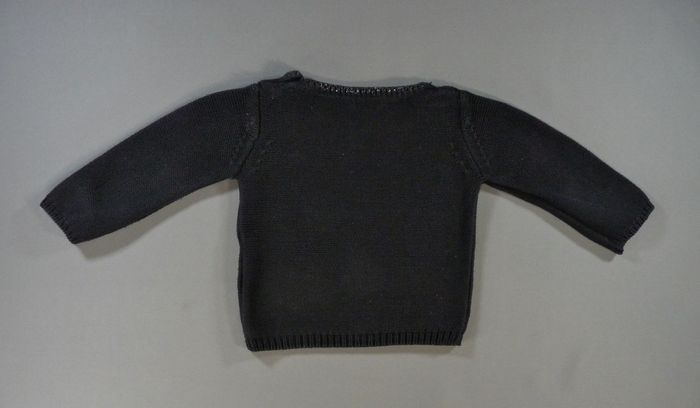 Pull tricot noir argent Kiabi 18 mois 77 – 82 cm fille - photo numéro 3