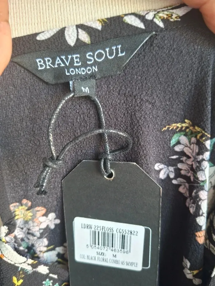 Robe fleurie noire, romantique et chic - Brave Soul, neuve, taille M - photo numéro 9