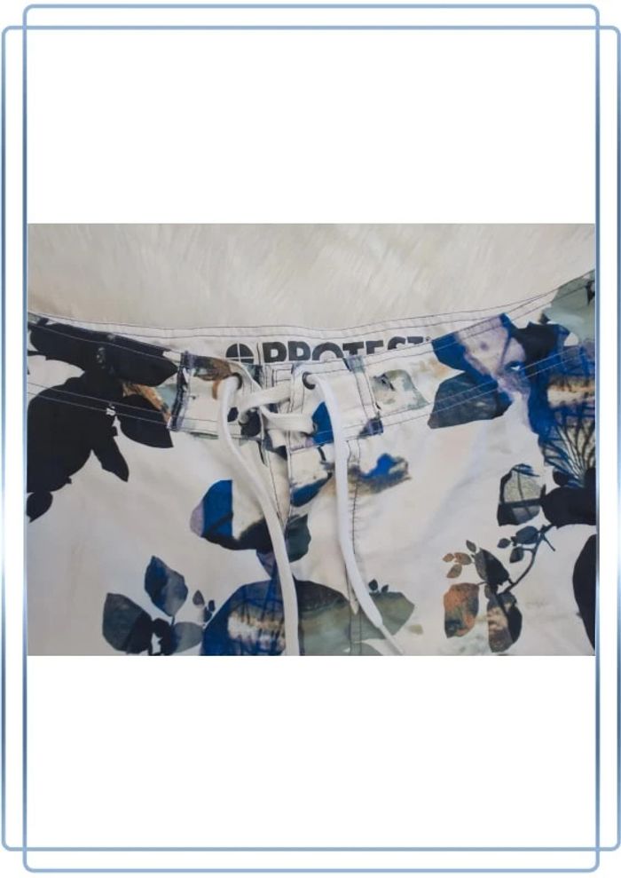 Boardshort Protest Homme – Taille L – Motif Floral Bleu - (599) - photo numéro 2