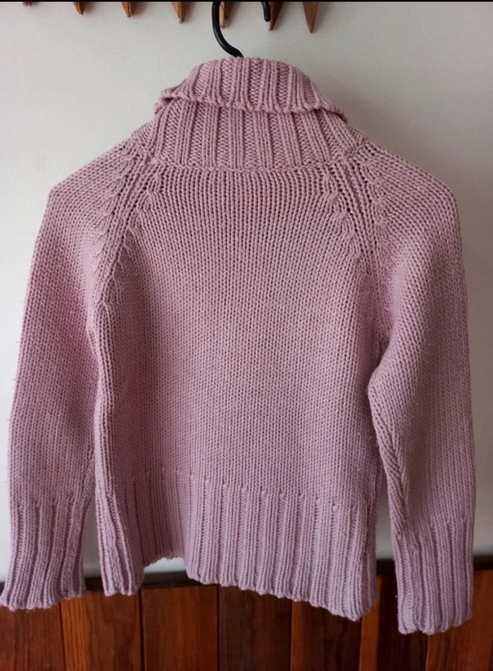 Pull rose col roulé - photo numéro 2