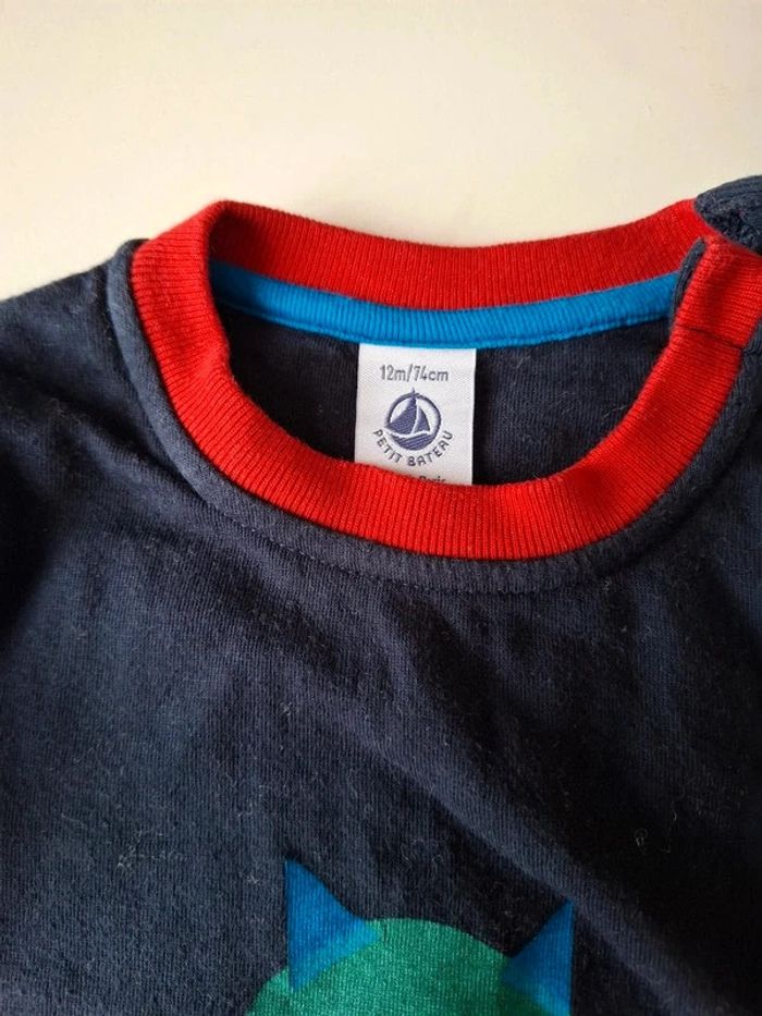 Ensemble de jogging garçon Petit Bateau taille 12 mois - photo numéro 2