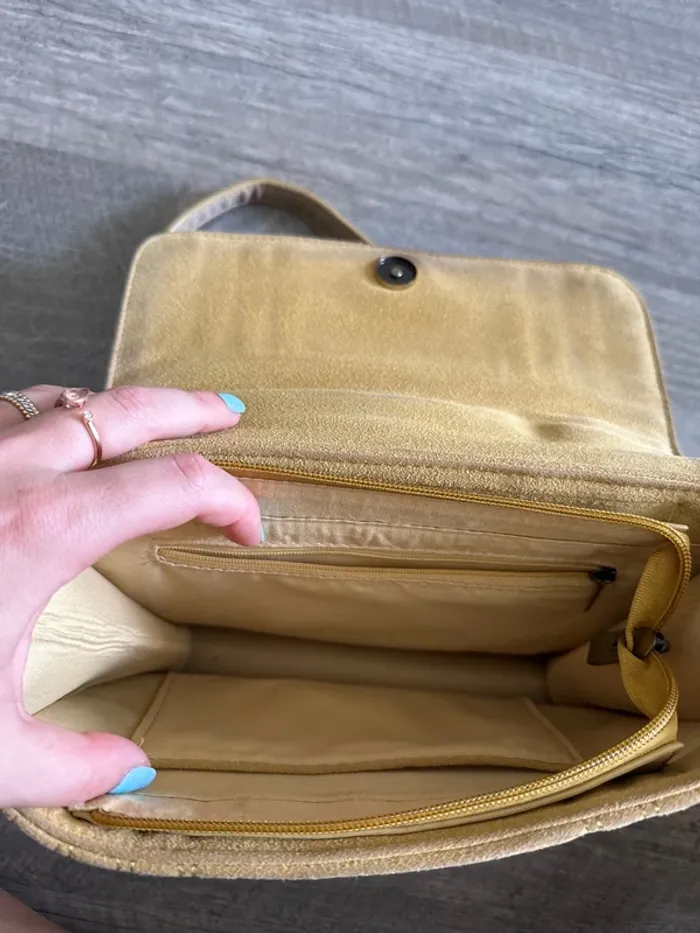 Sac vieux jaune bandoulière - photo numéro 4