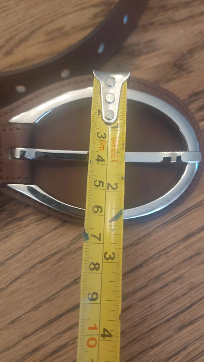 Ceinture  marron Flora Fleur 95cm - photo numéro 10