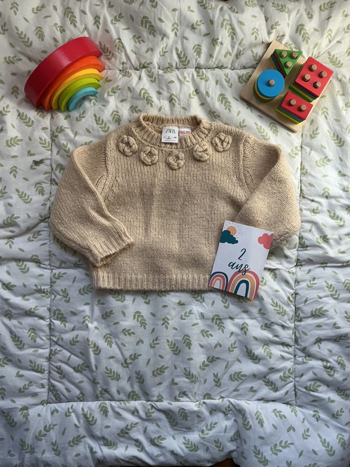 pull chaud beige zara 2 ans