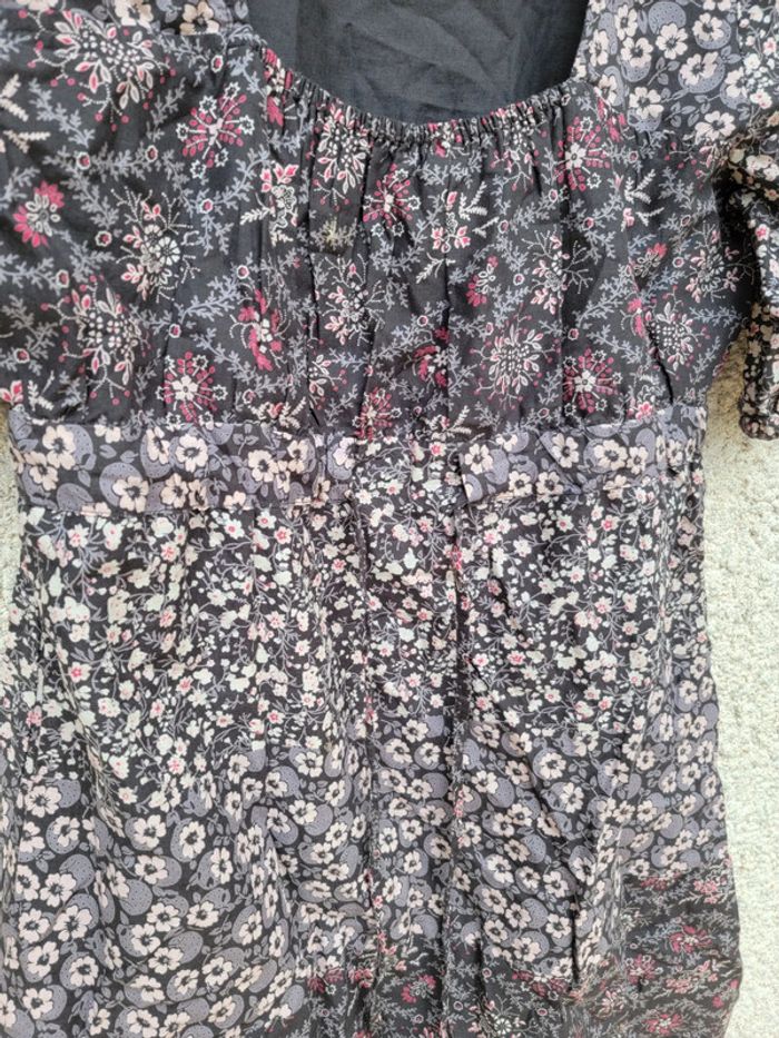 Robe d'été fleurie imprimée à motif grunge vintage ethnique - photo numéro 2
