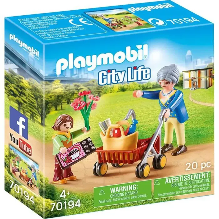 PLAYMOBIL 70194 City Life L'Hôpital Petite fille et grand-mère