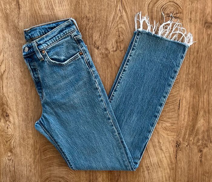 Jean/pantalon bleu Levi's 501 pour homme, taille : W 25 (34 taille française) - photo numéro 4