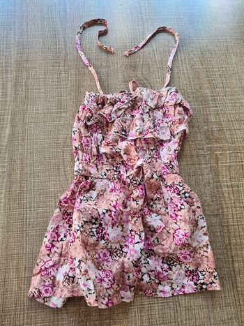 Combishort à fleurs 2 ans TBE