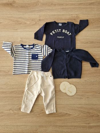 Lot petit bateau 12 mois