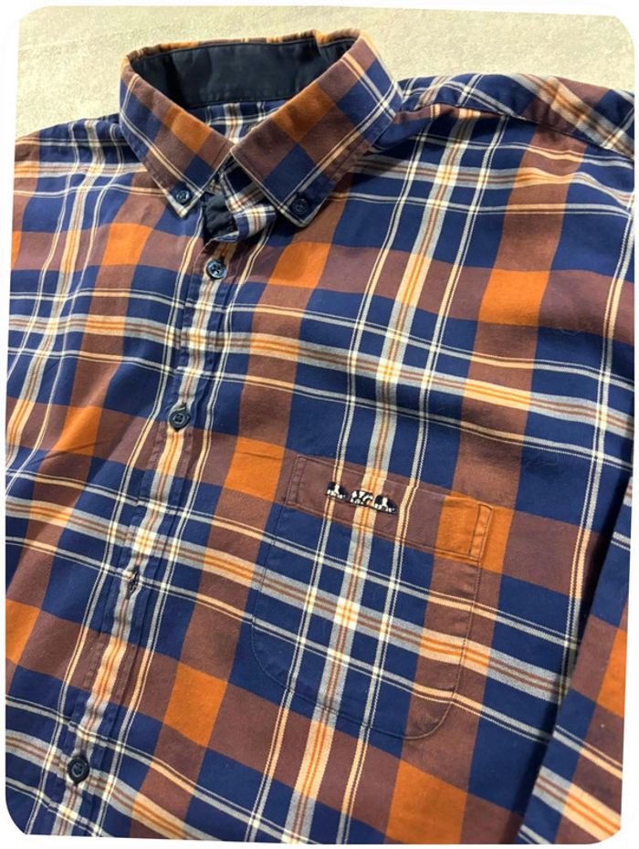 Chemise Mise au Green orange et bleu Taille XXL - photo numéro 2