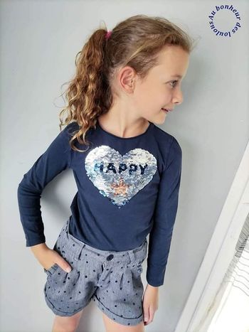 10 ans ensemble Okaïdi teeshirt et short étoile