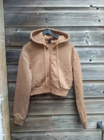 Veste manches longues à capuche marron Shein 34 XS