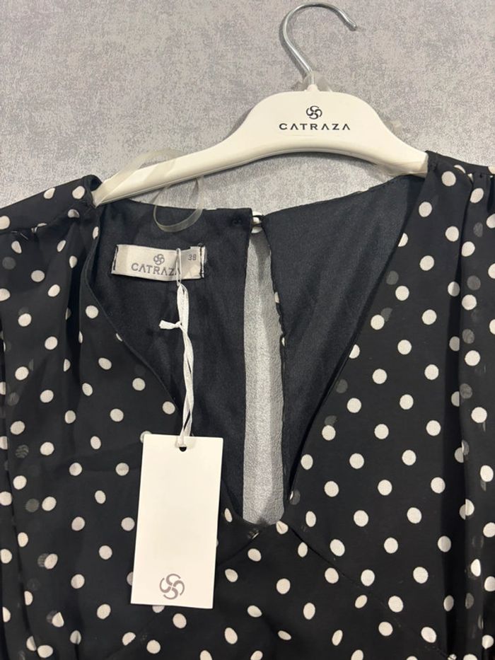 Robe courte à pois blanche et noir Taille 38 Catraza - photo numéro 4