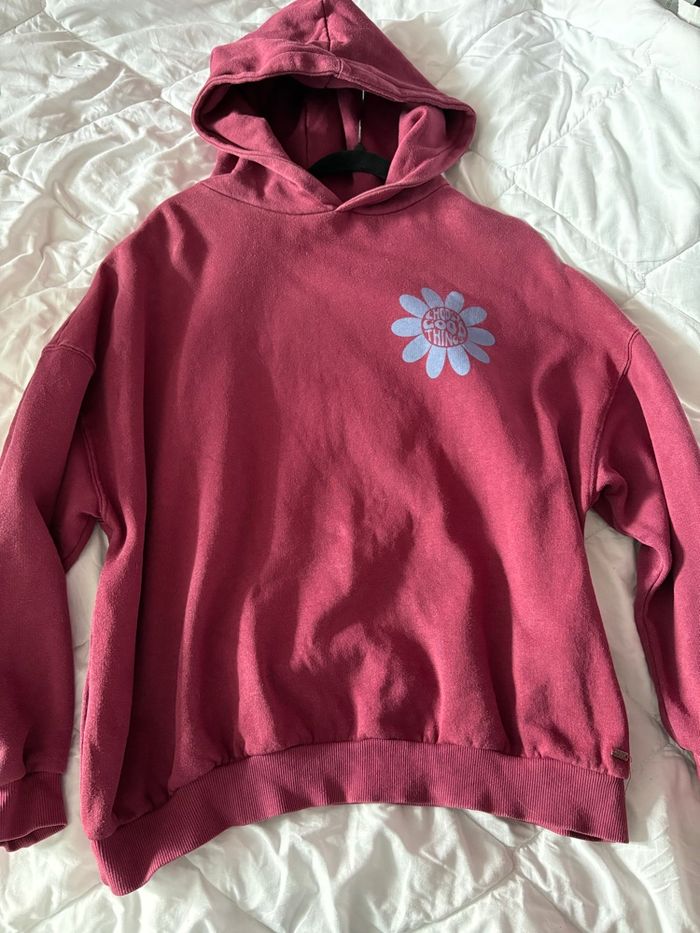 Sweat à capuche - imprimé fleur - oversize - photo numéro 2