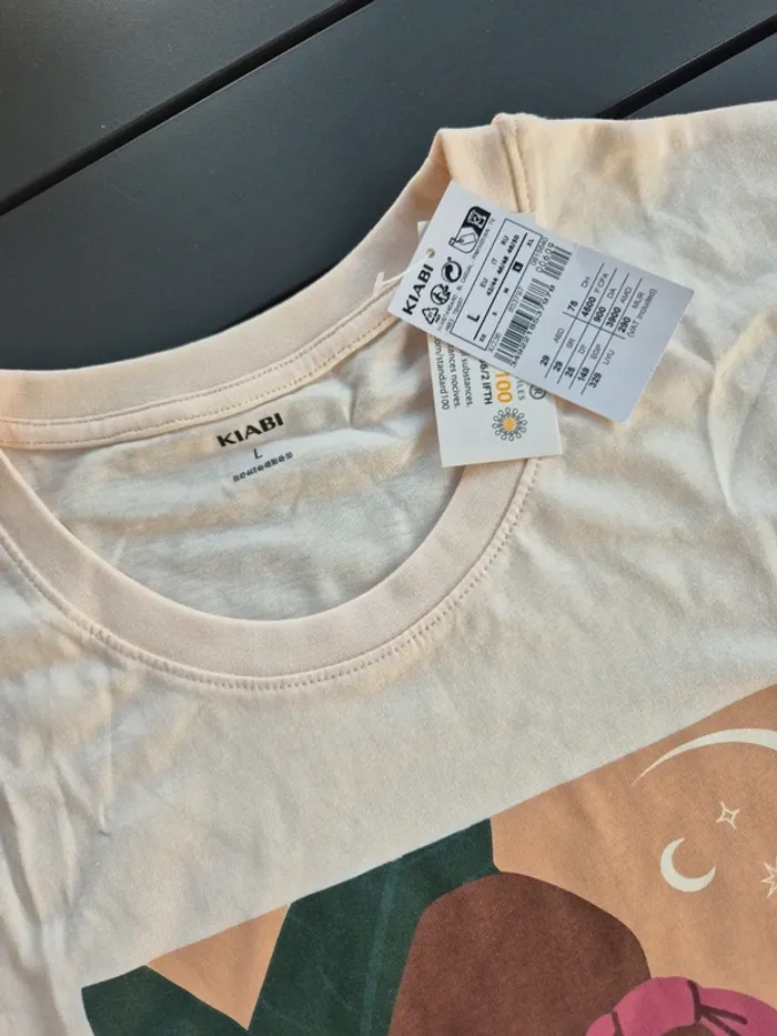 Tee-shirt femme coton kiabi L - photo numéro 2