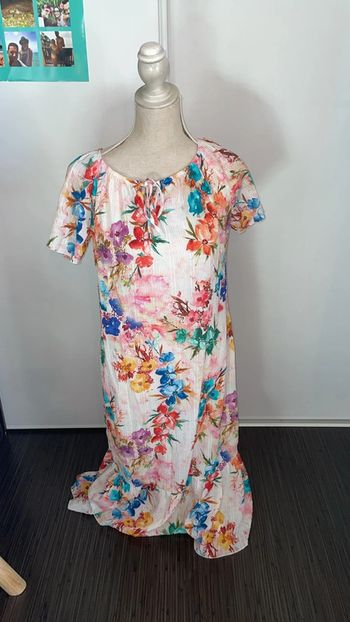 Robe longue florale Halogene Paris - Neuve, T.M, Made in France