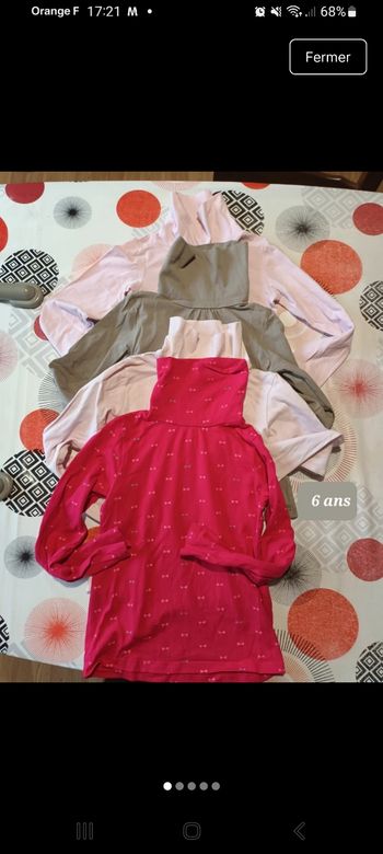 Lot 4 sous-pull 👧 taille 6 ans