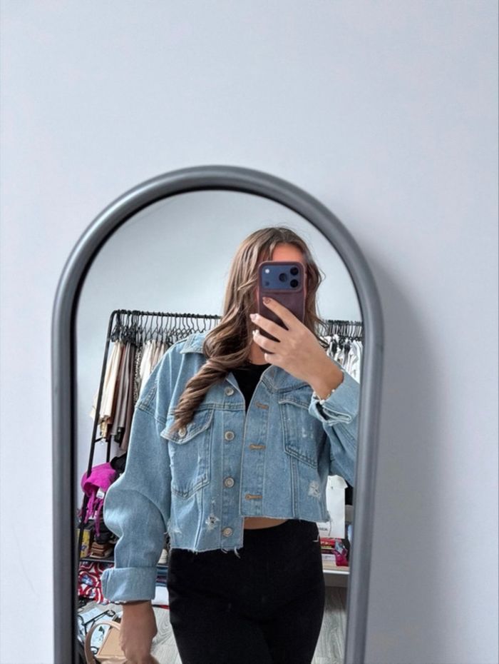 Veste en jean stradivarius - photo numéro 3