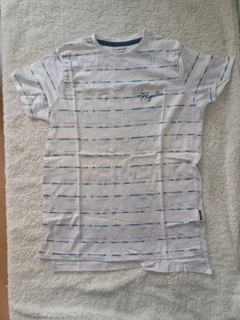 Tee shirt blanc motifs palmiers