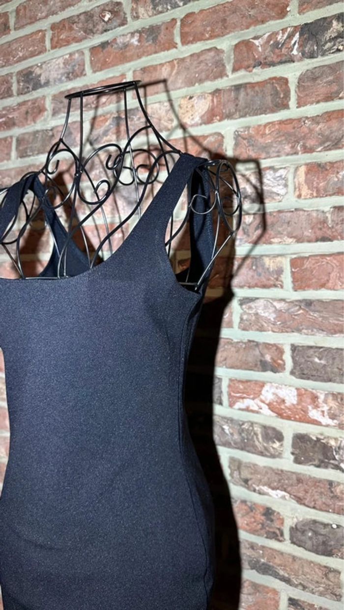 Robe moulante noire jus d’orange taille unique - photo numéro 5