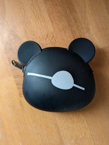 Porte monnaie en silicone noir ourson