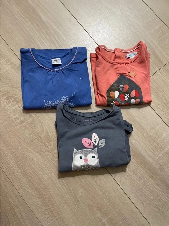 Lot 3 t-shirts manches longues