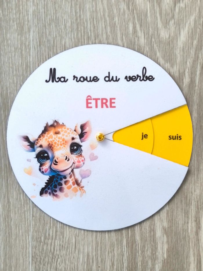 Ma roue du verbe être au présent