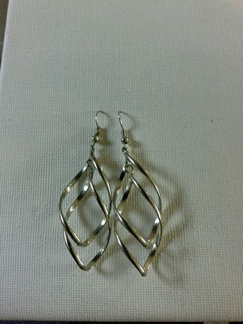 Boucles d'oreilles argentées