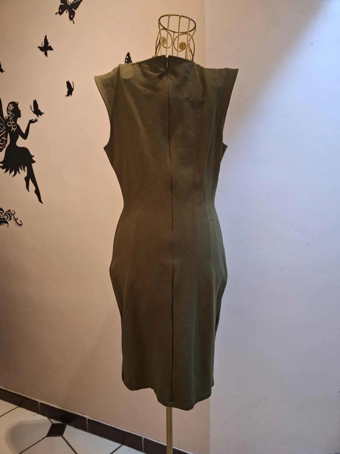 Robe kaki zippée - Unika Paris - photo numéro 3