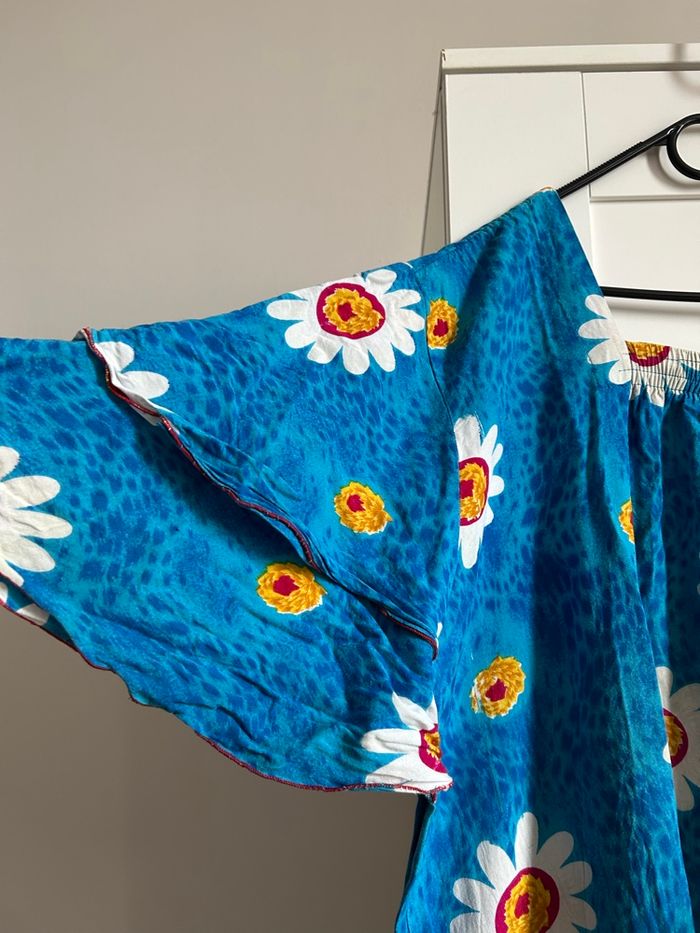 Robe bleu fleuries longue Miss Sonia Made In Indonésia Taille Unique - photo numéro 2