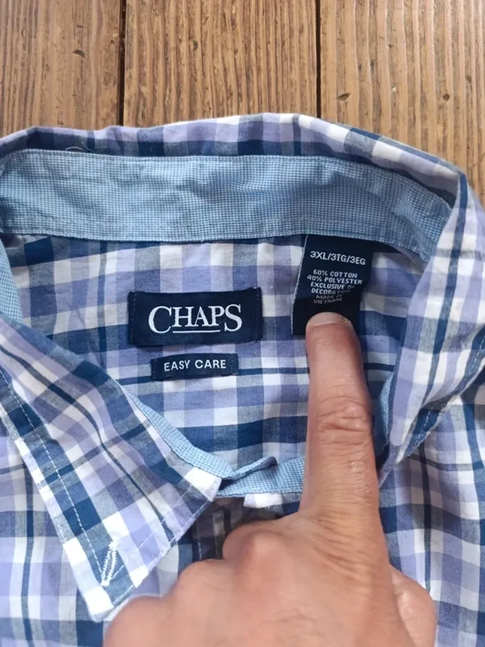 Chemise chaps easy Care manches courtes a carreaux 3XL - photo numéro 3