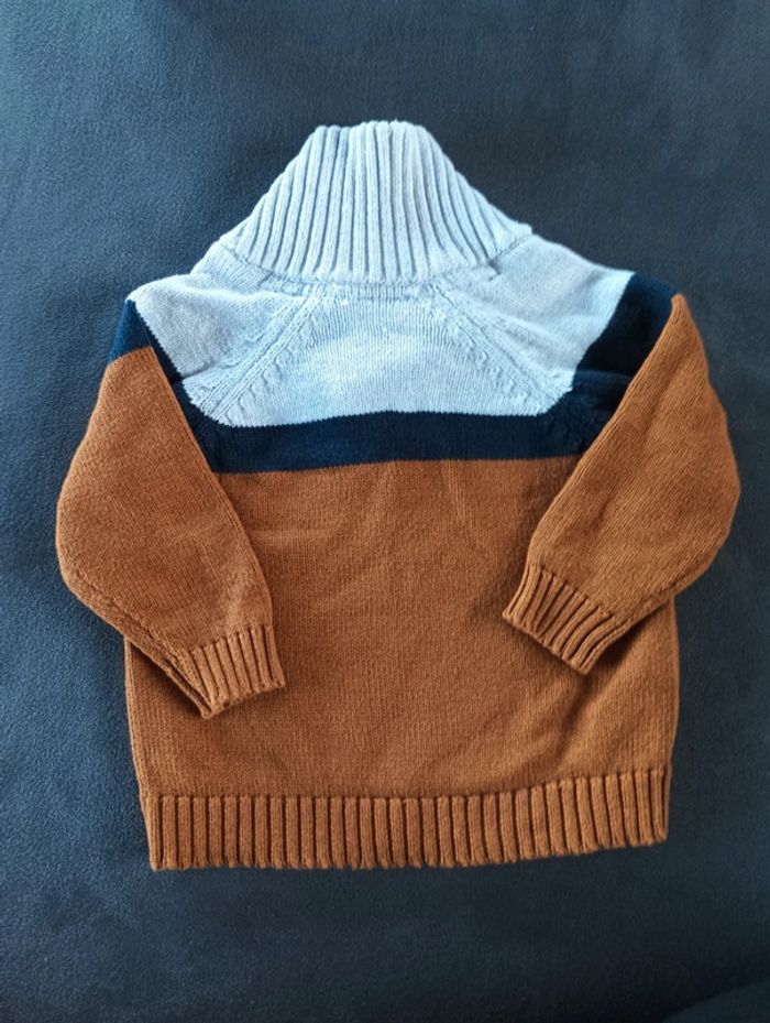 Pull joli col Garçon 6 mois Tao 100% coton - photo numéro 5