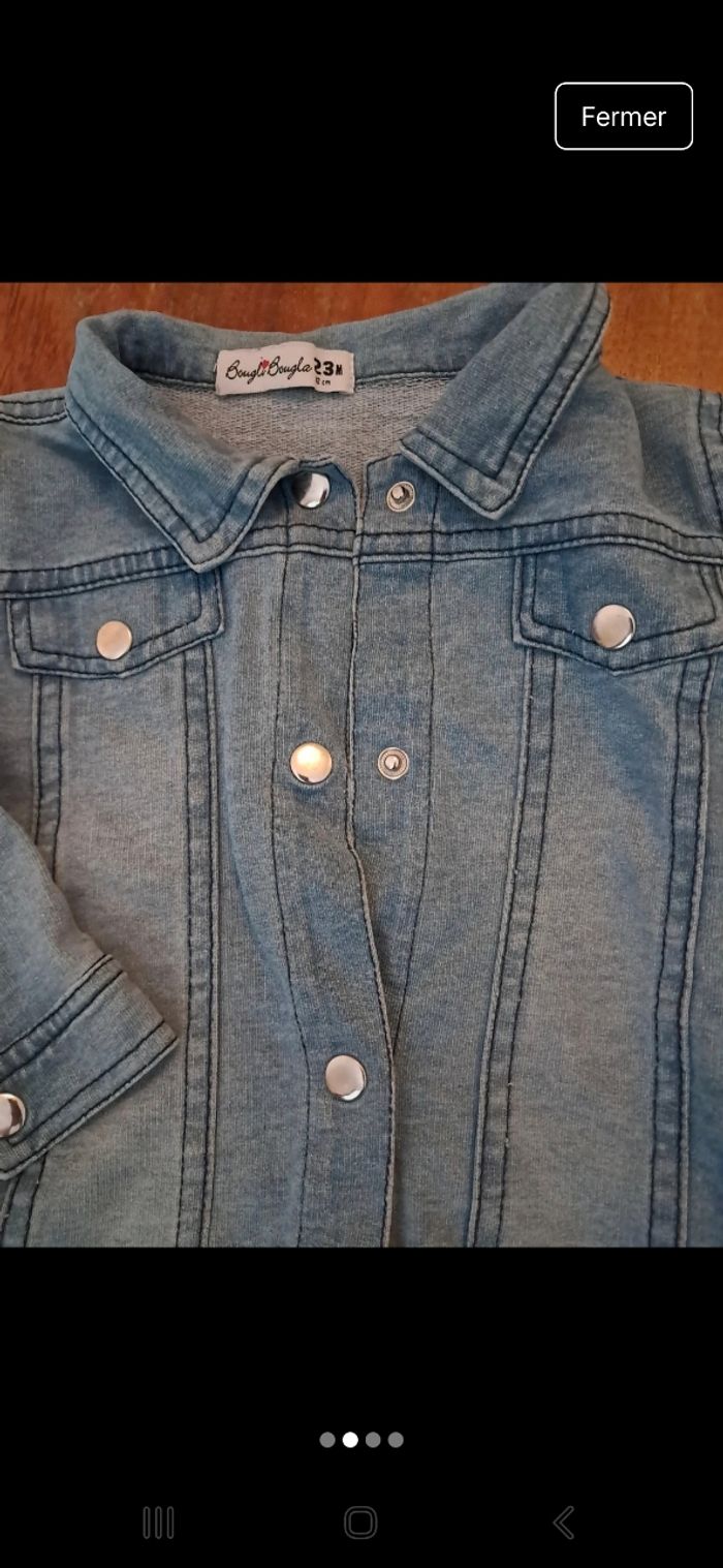 Chemise en jeans 24mois - photo numéro 2