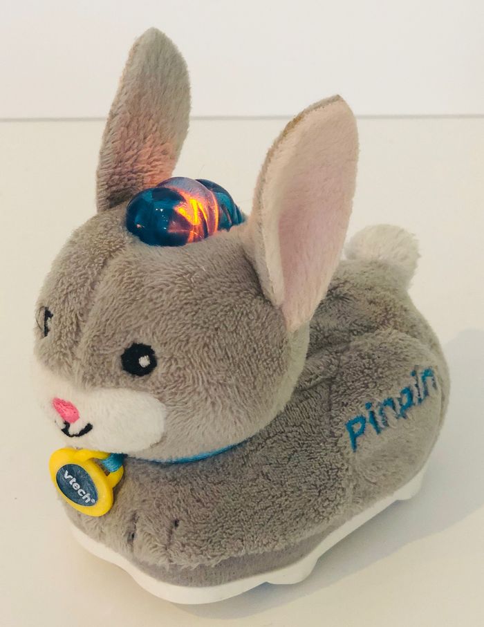 Vtech Tut Tut Animo en peluche Pinpin le lapin calin lapin cheval lion chat mouton animaux animal ferme jungle bateau garage coq poule cabane magique niche chien copains bolides rare lot SOP77 - photo numéro 5