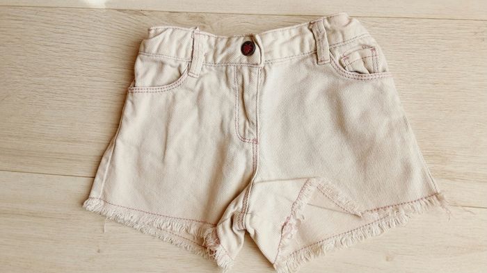 Vêtement fille short court type jean rose très clair Du pareil au même DPAM 3 ans - photo numéro 2
