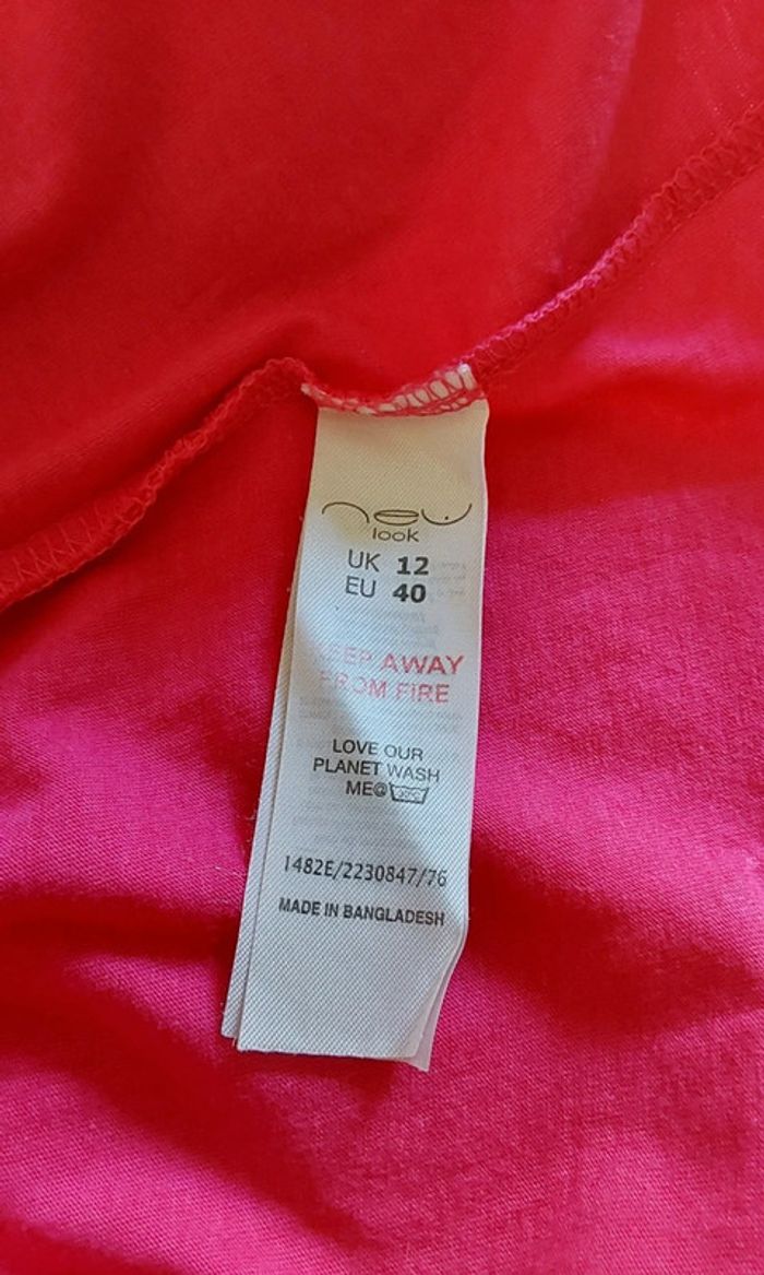 Robe rose d été coton modal T 40 - photo numéro 9