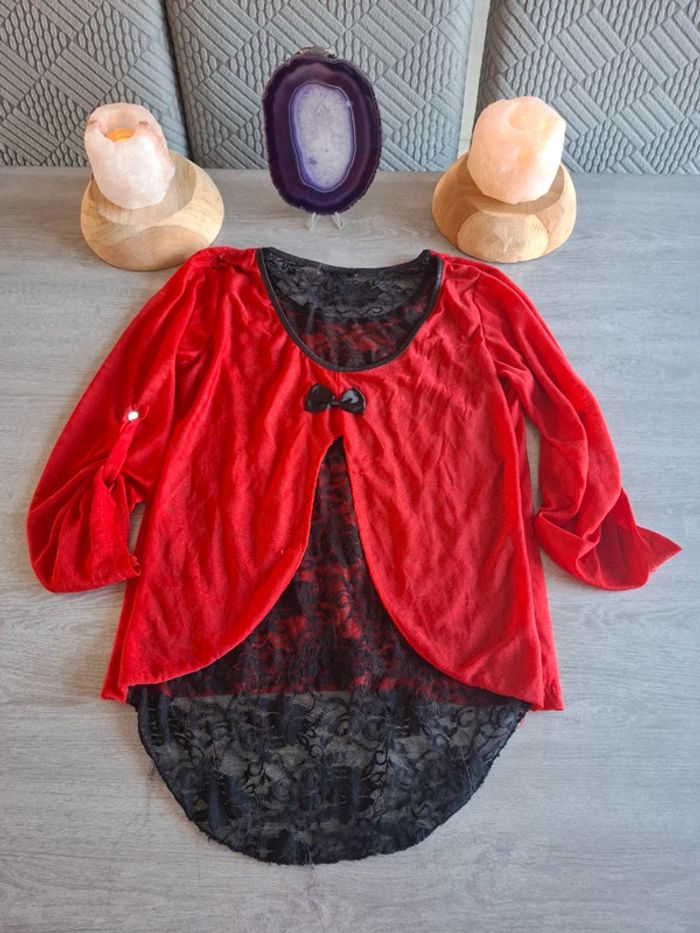 T-shirt top rouge 38 - photo numéro 5