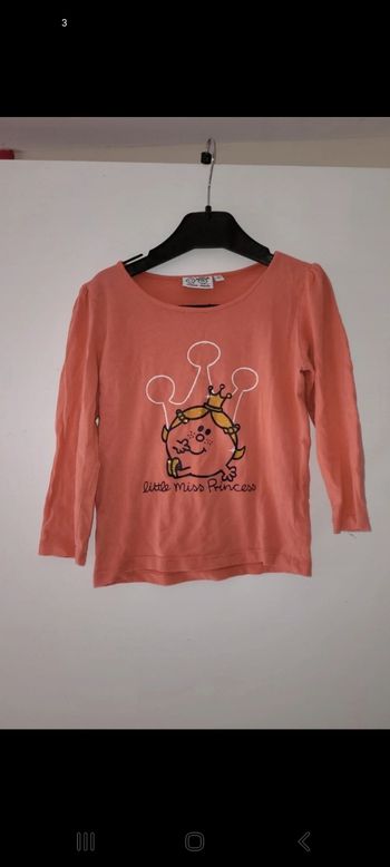 Tee-shirt manche longue fille 3 ans monsieur madame