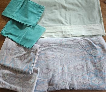 Drap plat housse d'oreiller