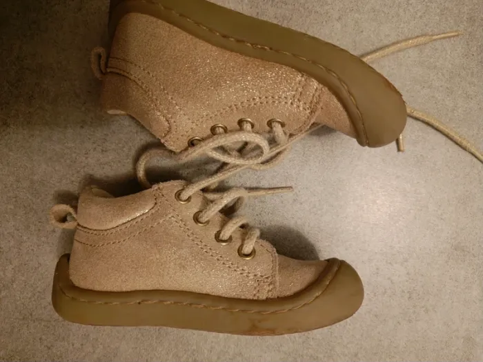 Chaussures lacets dorées bébé 20 Verbaudet - photo numéro 4