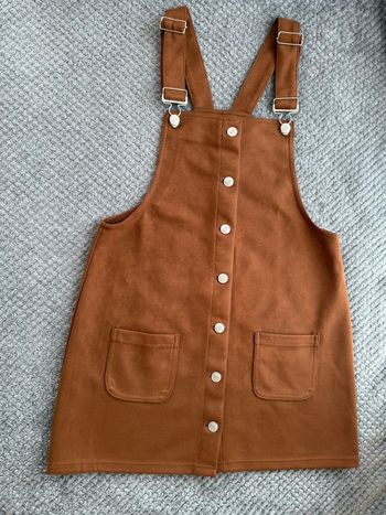 Robe salopette marron (34)